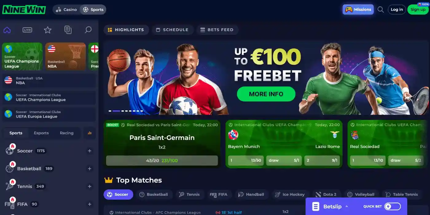 NineWin Casino Review for UK Players